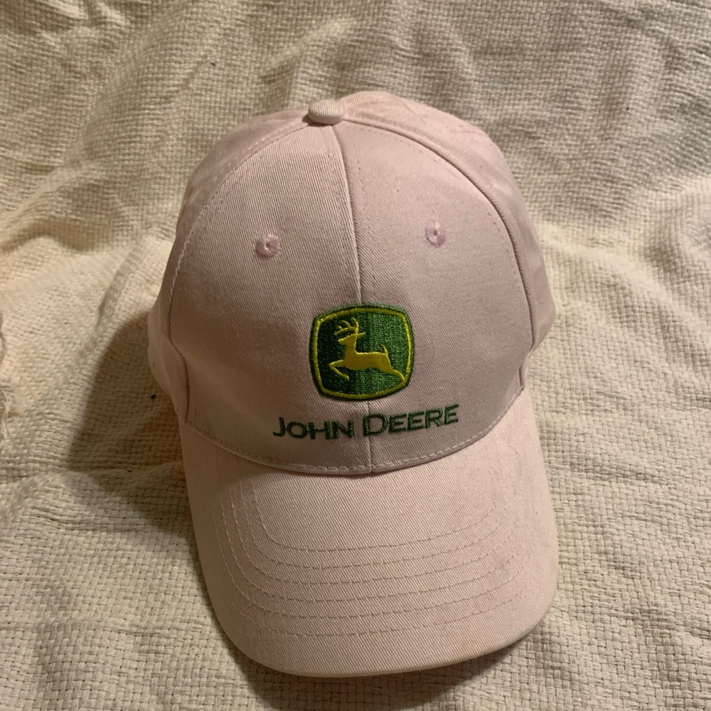 John Deere Woman’s Hat Light Pink One Size Snap Back Baseball  Cap